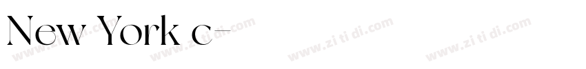 New York c字体转换
